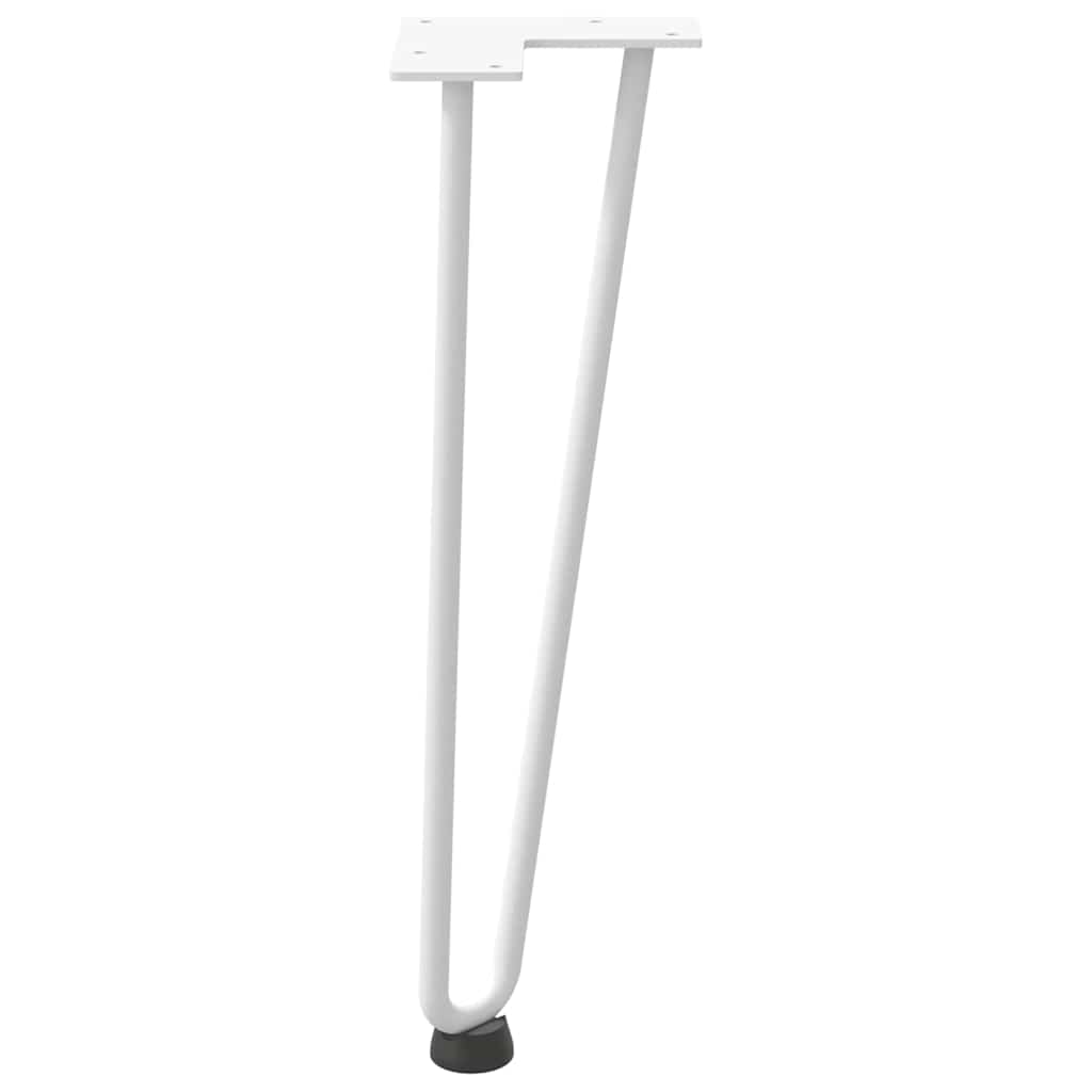 Kafijas galdiņa kājas, 4 gab., baltas, 42 cm, tērauds, matadatas