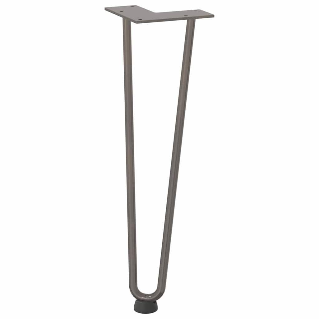 Kavos staliuko kojelės, 4 vnt., natūralus plienas, 42 cm, tvirtas plienas