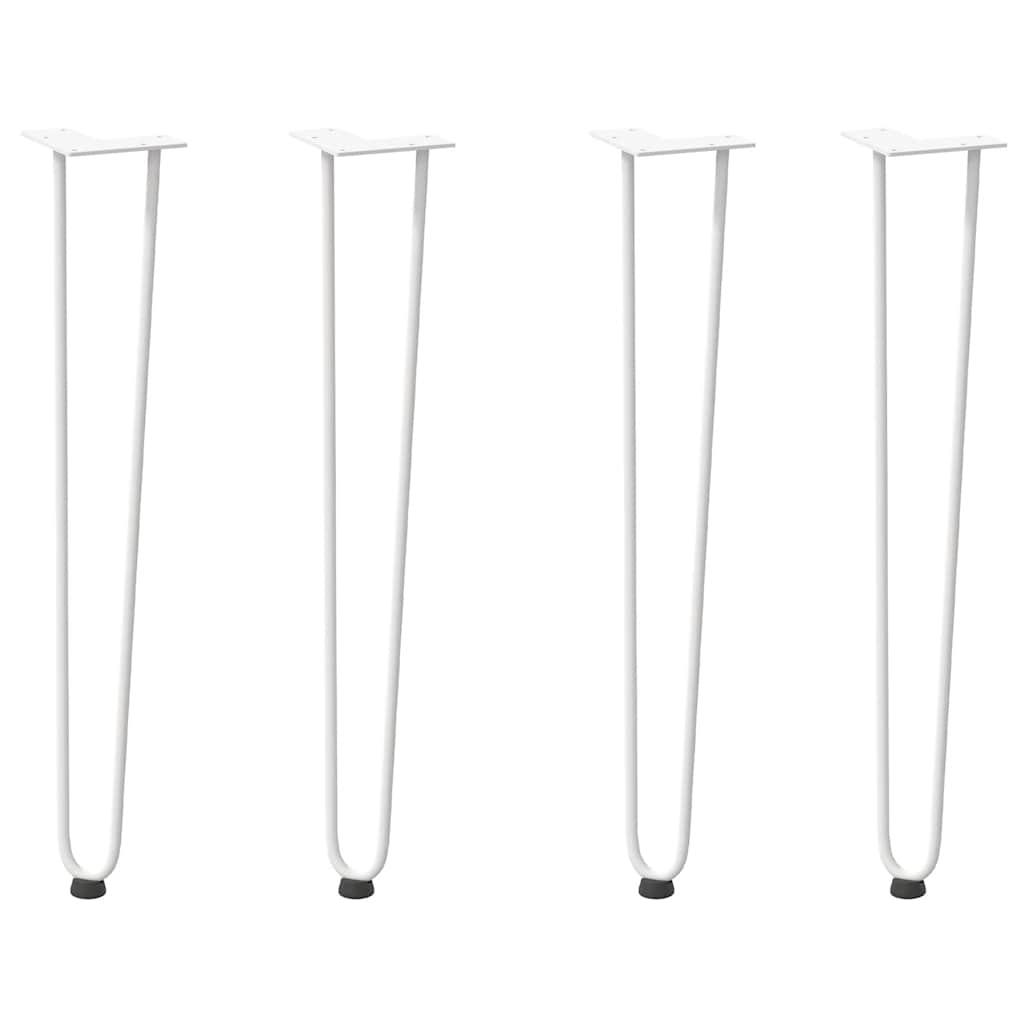Konsolinių staliukų kojelės, 4 vnt., baltos, 72 cm, plienas