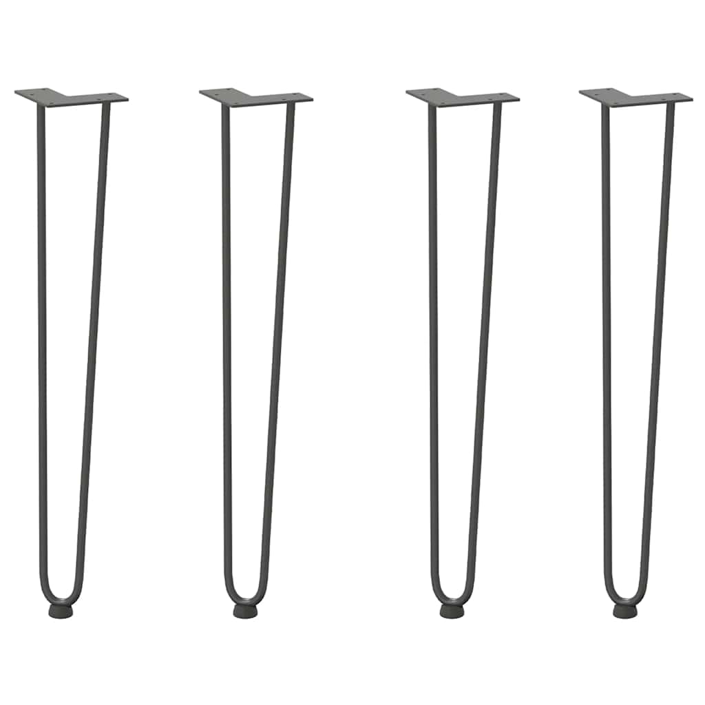 segtukų kojelės konsoliniams staliukams, 4 vnt., antracito spalvos, 72 cm, plieno masyvas