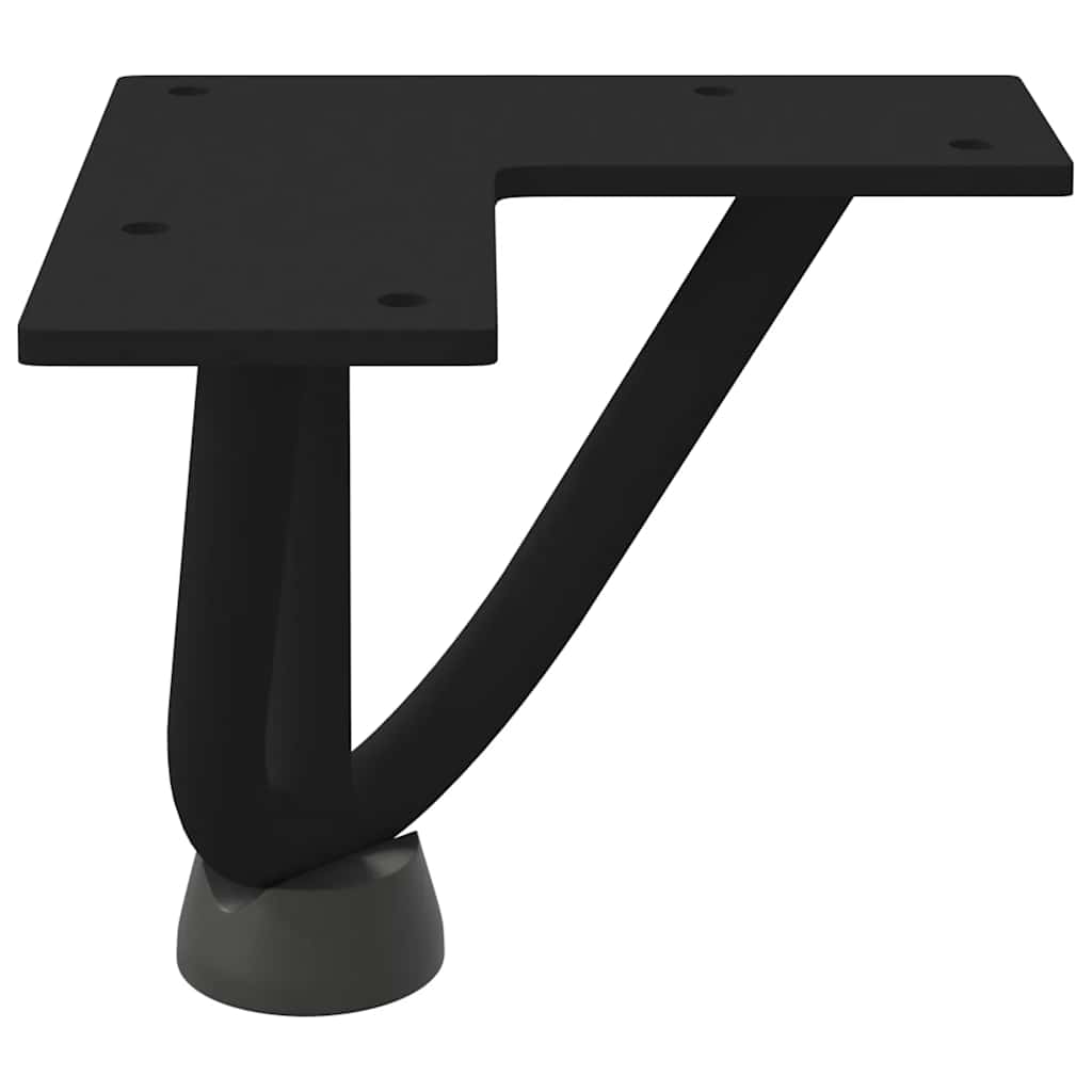 Coffee table legs, 4 pcs, black, 10 cm, steel, hairpin
