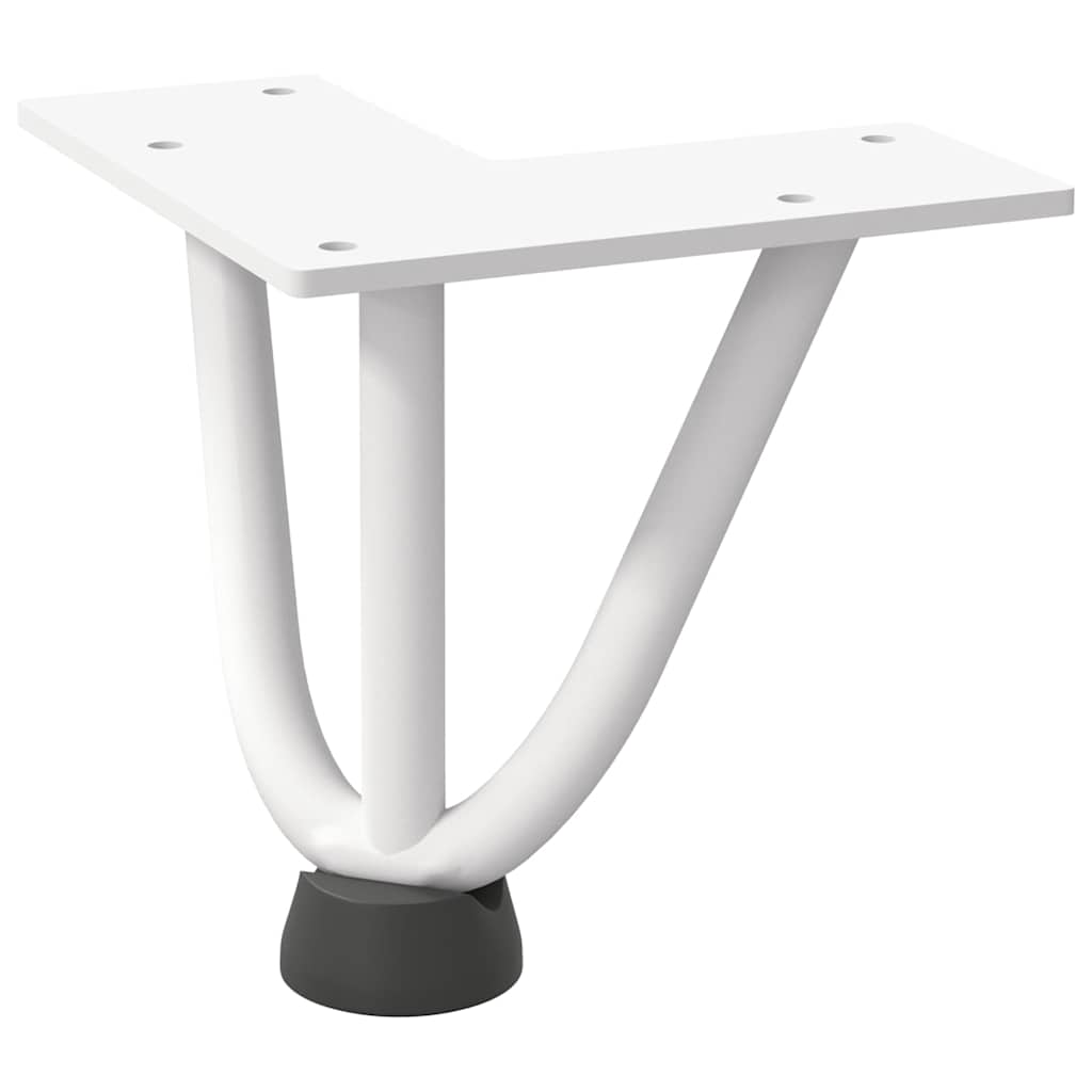 Kavos staliuko kojelės, 4 vnt., baltos, 10 cm, plienas, segtukai