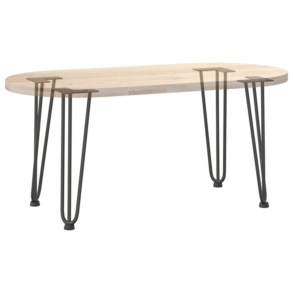 Kavos staliuko kojelės, 4 vnt., antracito spalvos, 42 cm, plienas, segtukai
