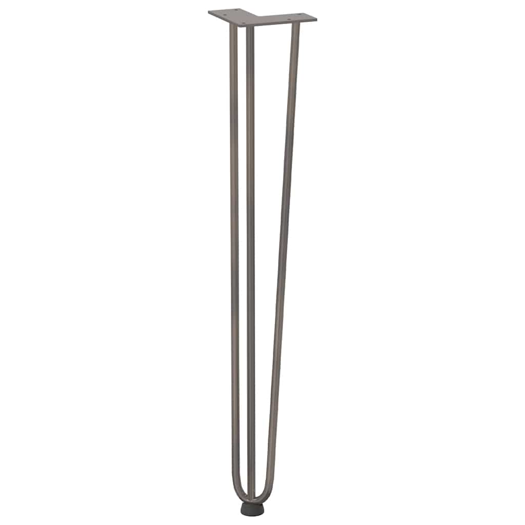 4 konsolinių stalų kojelės, 72 cm, natūralus plienas, masyvas