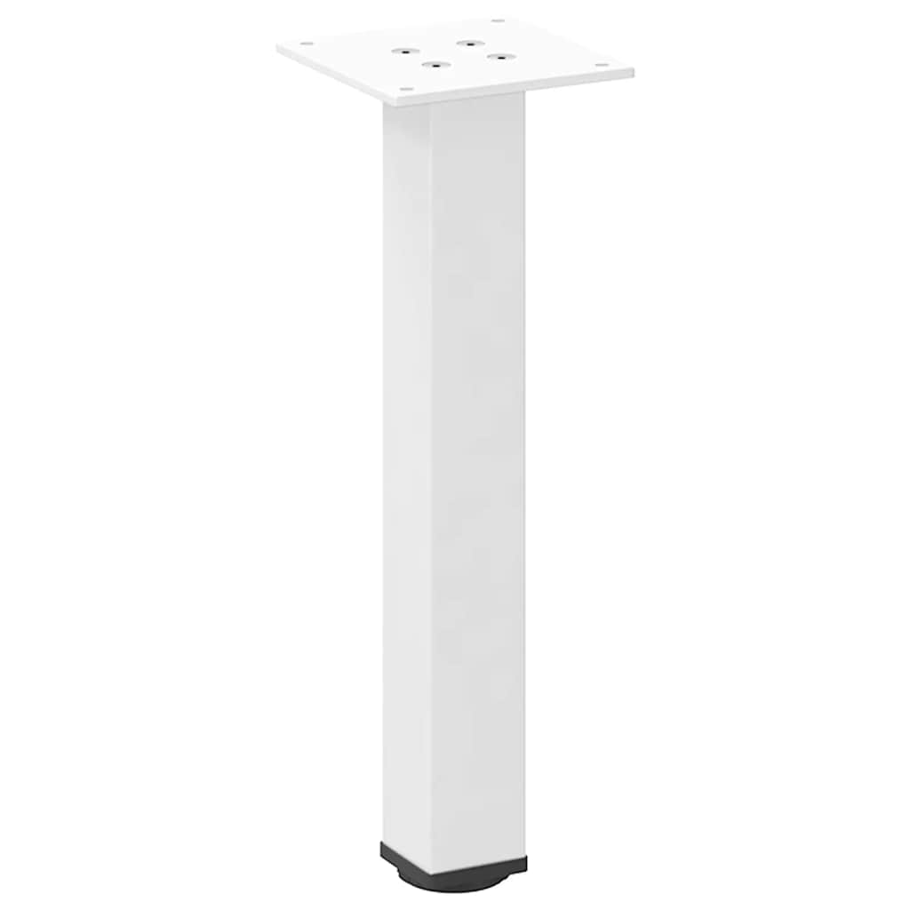 Kavos staliuko kojelės, 4 vnt., baltos, 30-32 cm, plienas