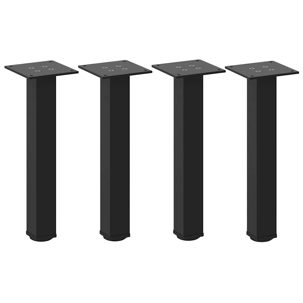 Coffee table legs, 4 pcs, black, 42-44 cm, steel