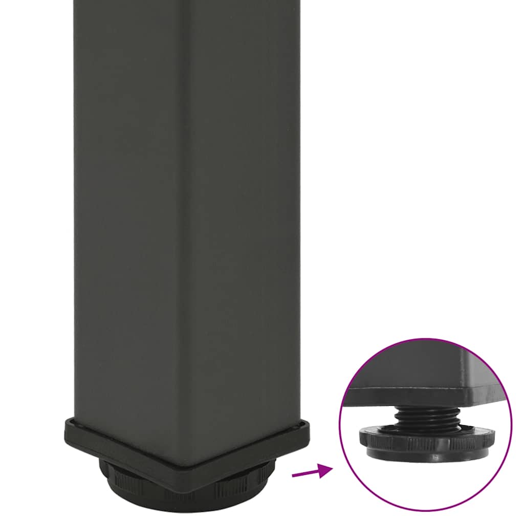Coffee table legs, 4 pcs, anthracite, 42-44 cm, steel