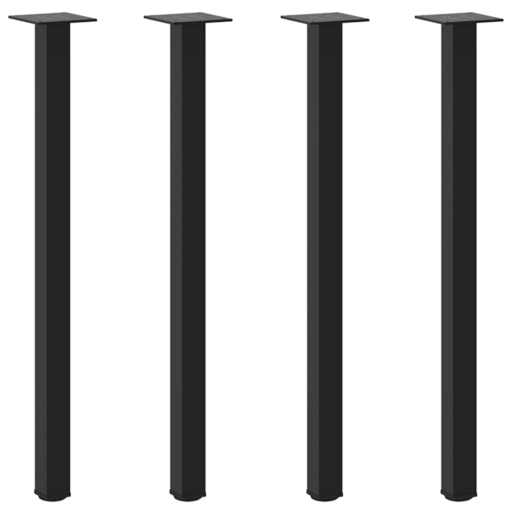 Konsolinio stalo kojelės, 4 vnt., juodos, 72-74 cm, plienas