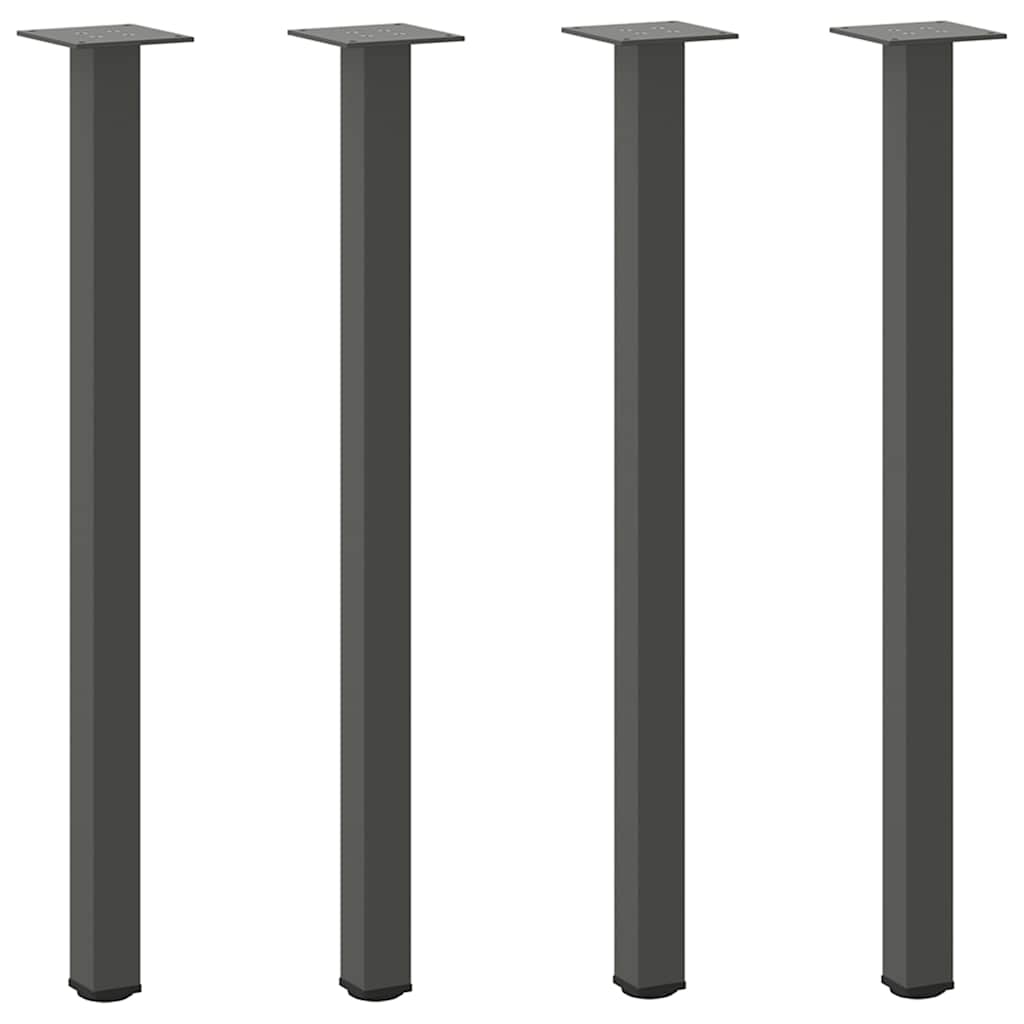 Konsolinio stalo kojos, 4 vnt., antracito spalvos, 72-74 cm, plienas
