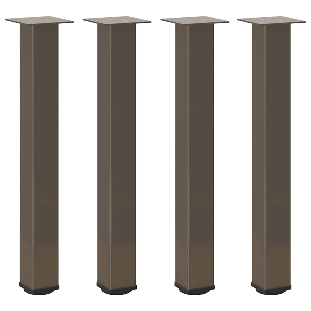 Konsoles galda kājas, 4 gab., dabīgais tērauds, 72-74 cm, tērauds