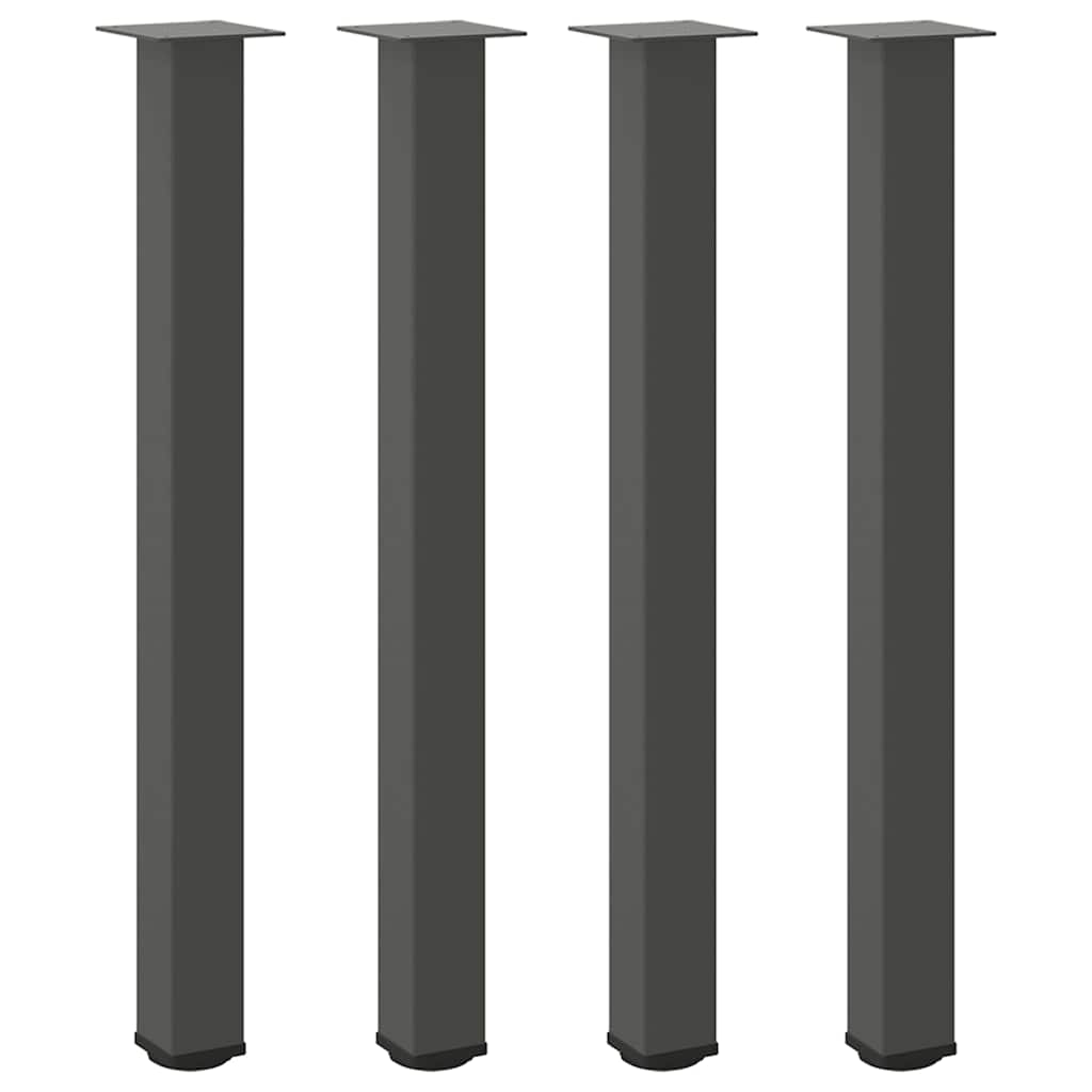 Baro stalo kojos, 4 vnt., antracito spalvos, 90-92 cm, plienas
