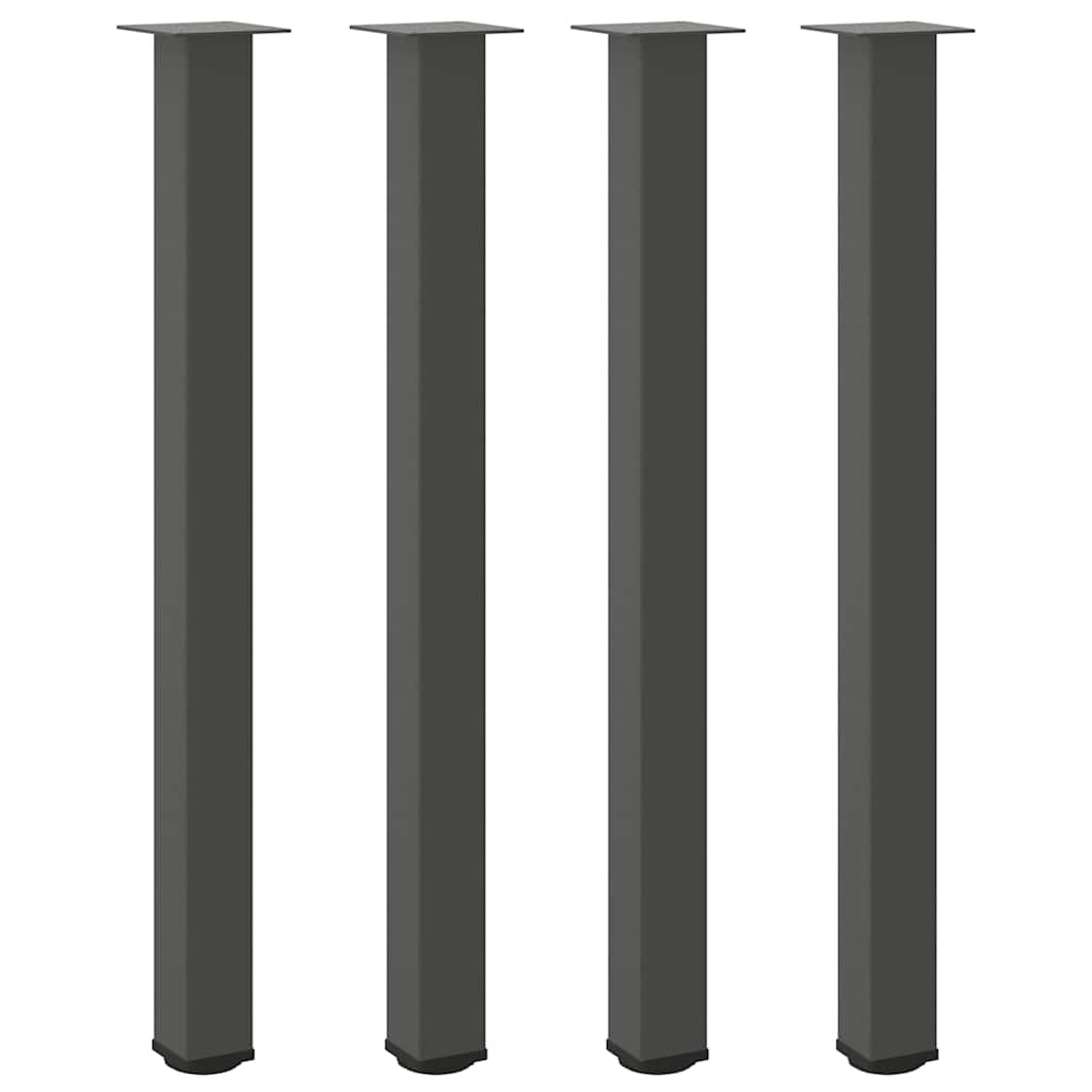 Baro stalo kojos, 4 vnt., antracito spalvos, 110-112 cm, plienas