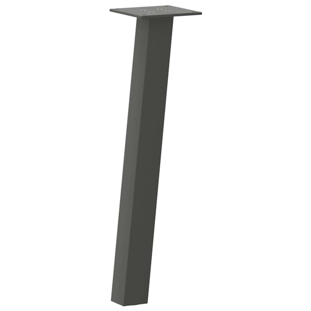 Kavos staliuko kojelės, 4 vnt., antracito spalvos, 30 cm, plienas