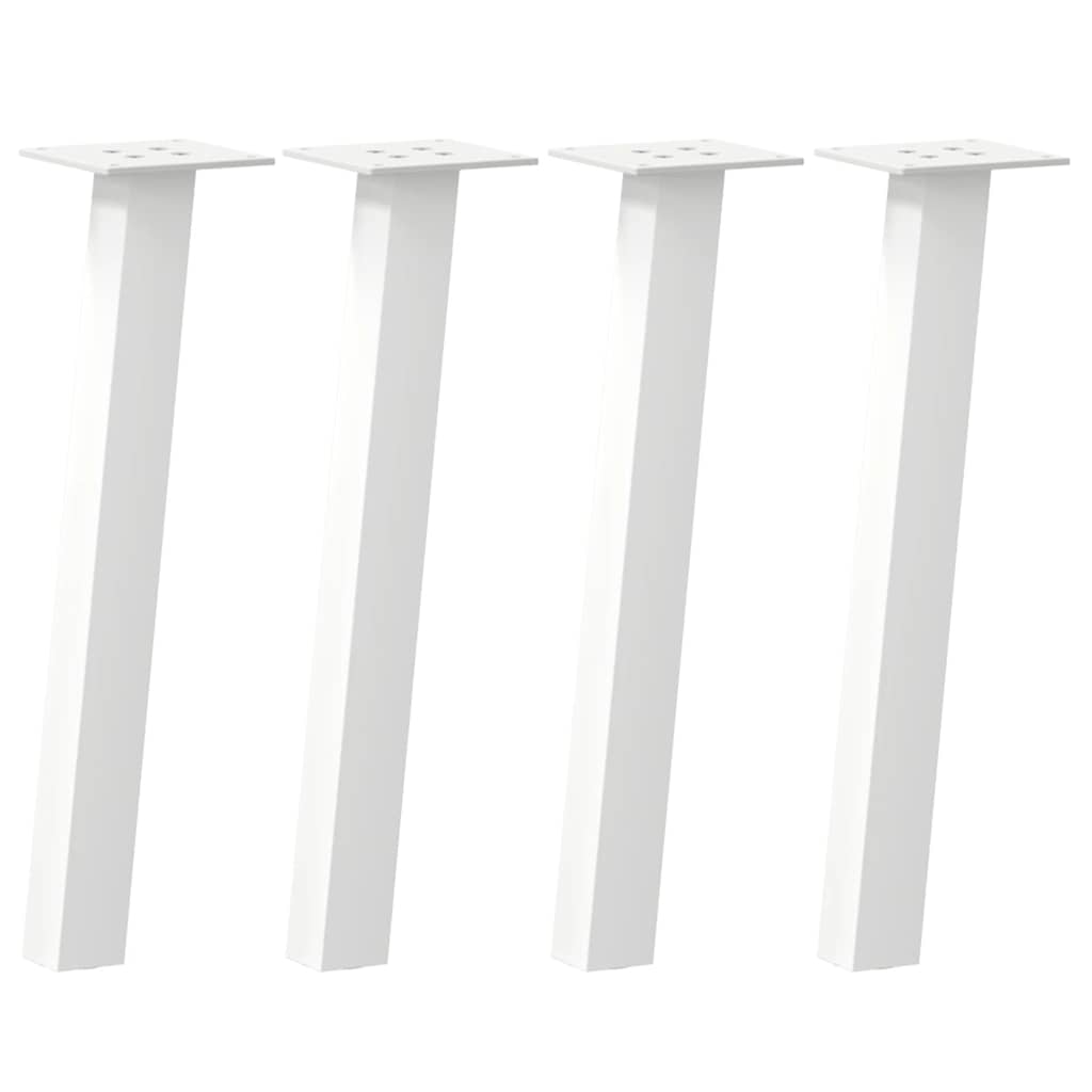 Coffee table legs, 4 pcs., white, 42 cm, steel
