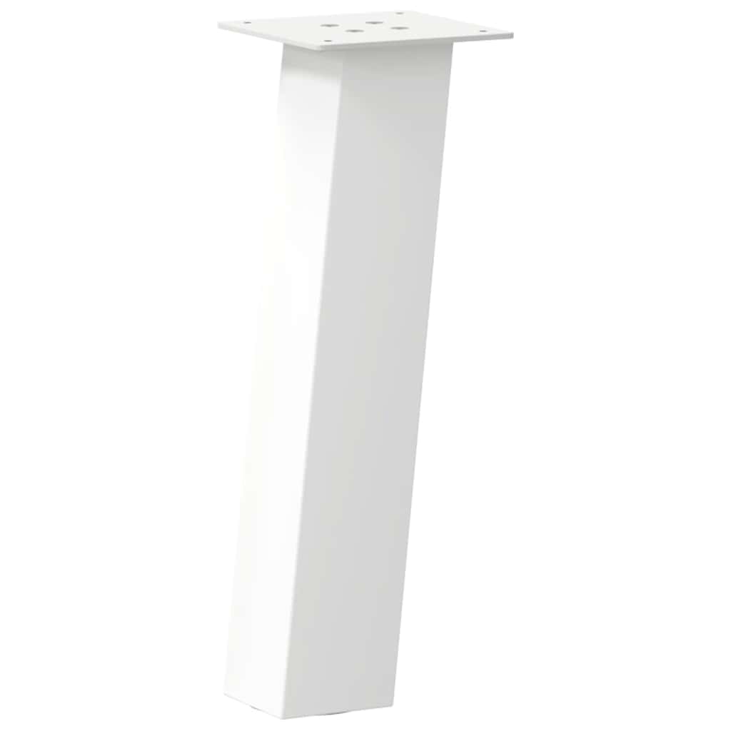 Kavos staliuko kojelės, 4 vnt., baltos, 42 cm, plienas