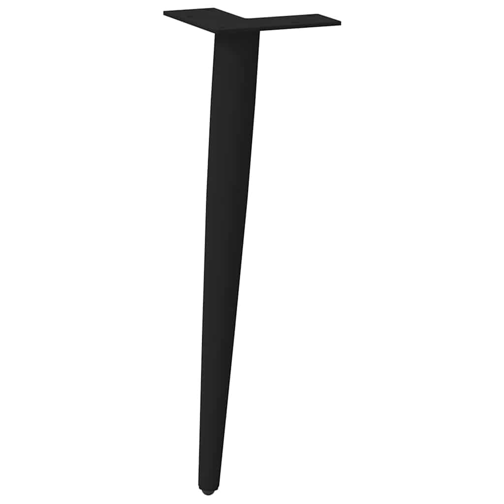 Coffee Table Legs, Conical, 4 pcs, Black, 42-43 cm, Steel