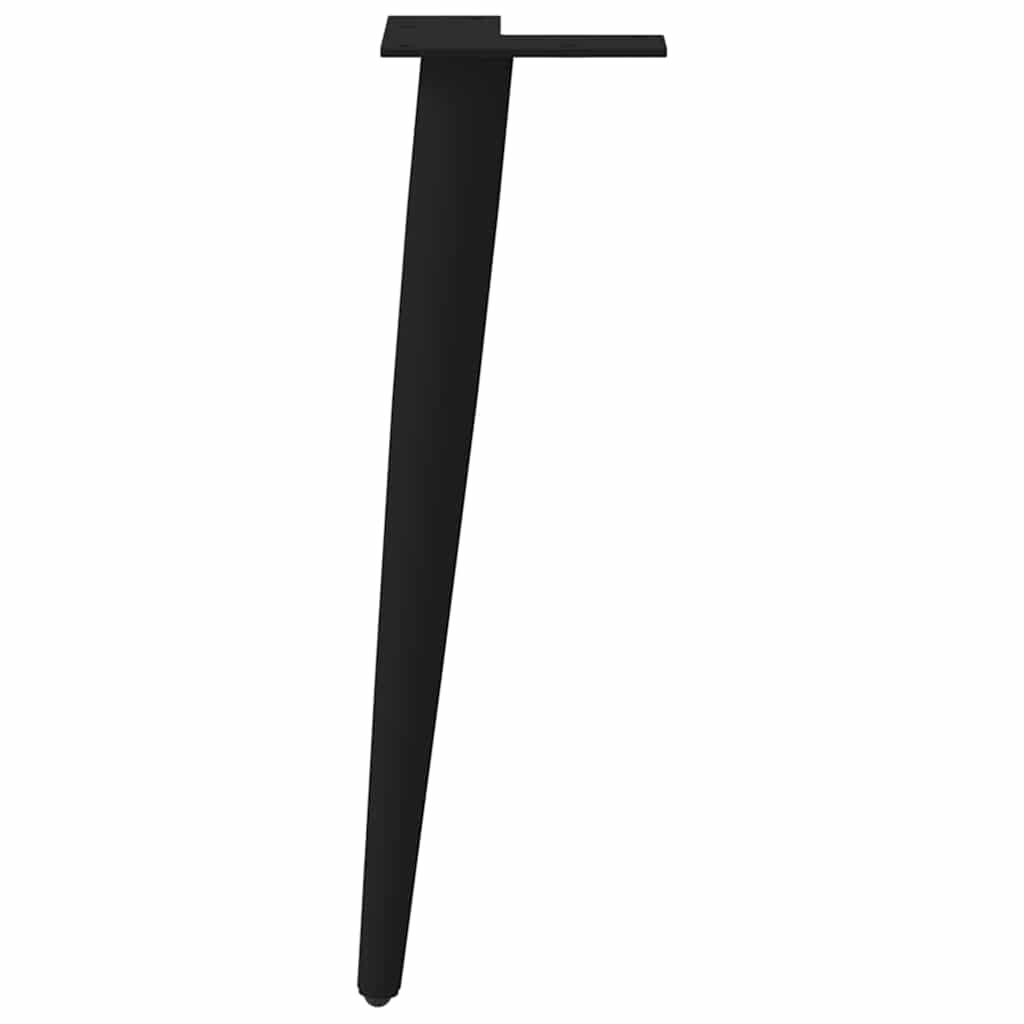 Coffee Table Legs, Conical, 4 pcs, Black, 42-43 cm, Steel