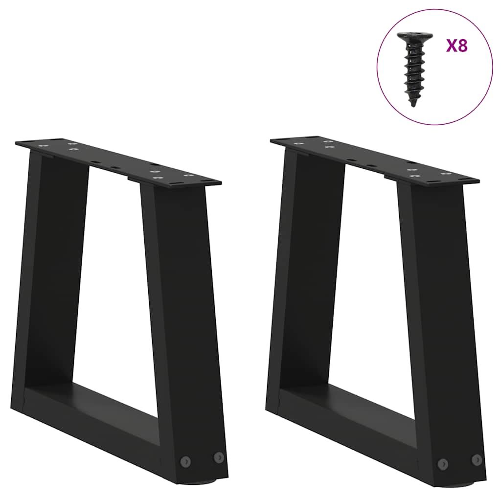 Kafijas galdiņa kājas, V veida, 2 gab., melnas, 30x(30-31,3) cm, tērauds