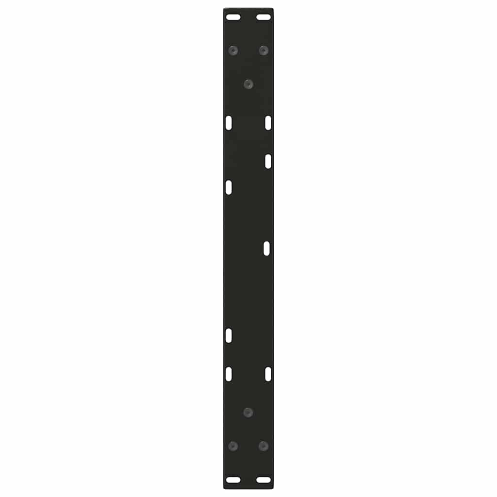 Kavos staliuko kojelės, V formos, 2 vnt., juodos, 50x(42-43,3) cm, plienas