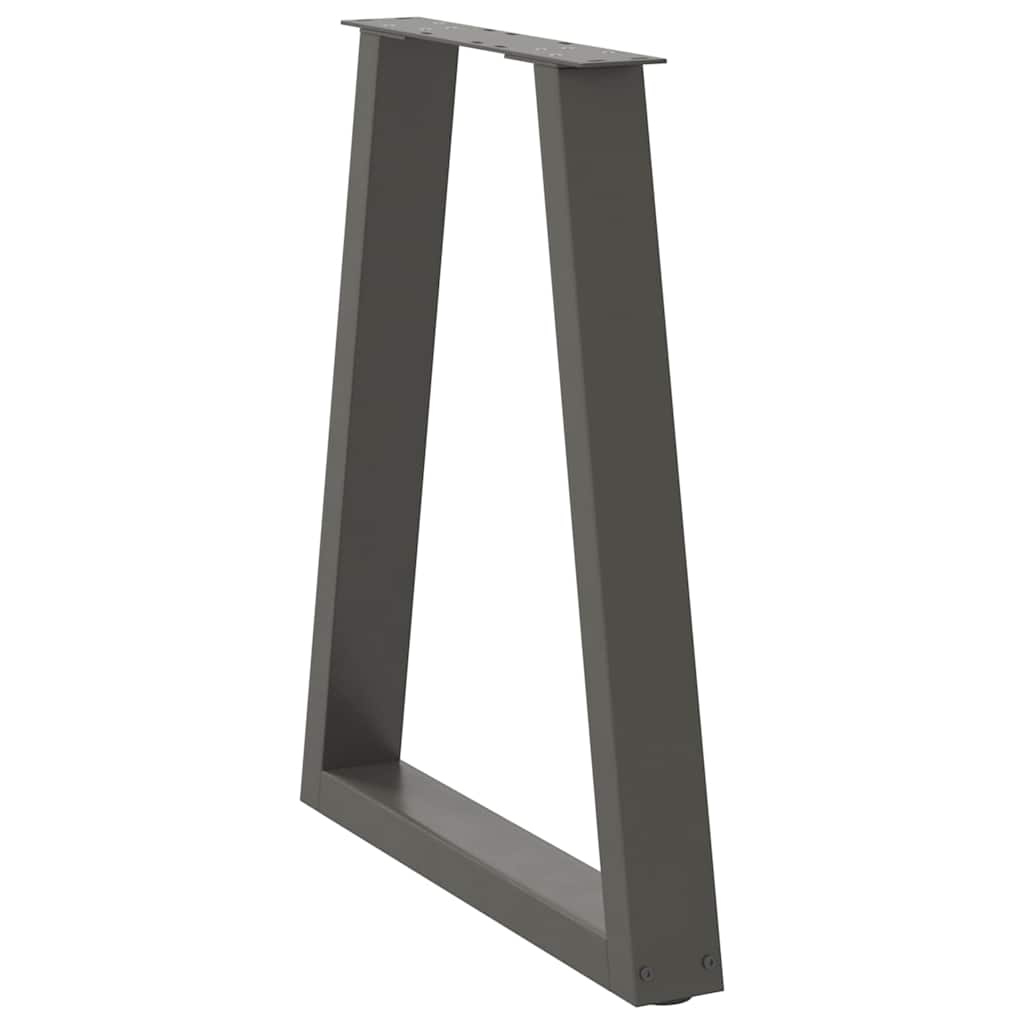 Dining table legs, V-shaped, 2 pcs, anthracite, 50x(72-73.3) cm, steel