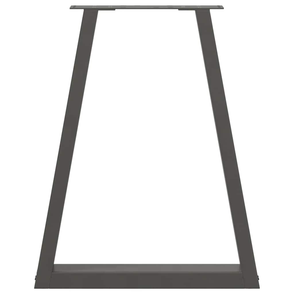 Dining table legs, V-shaped, 2 pcs, anthracite, 50x(72-73.3) cm, steel
