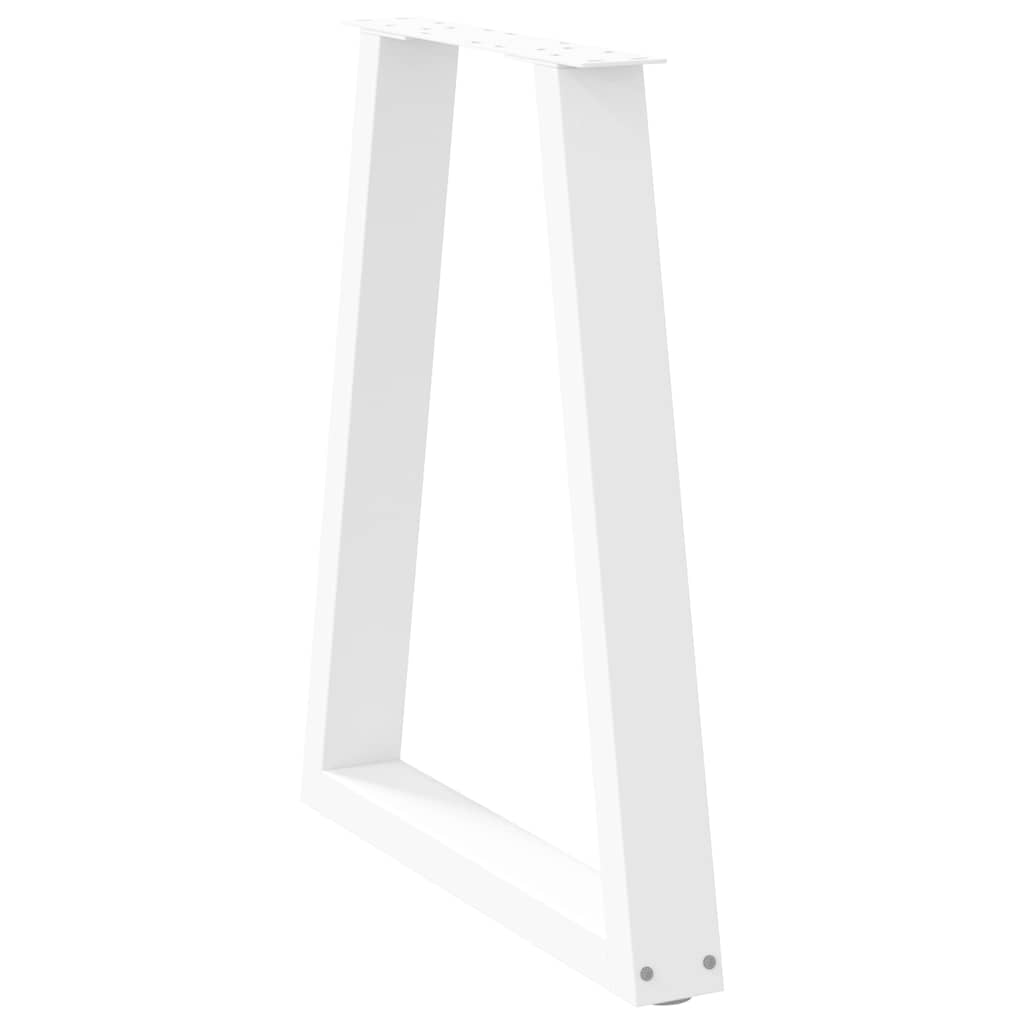 Valgomojo stalo kojelės, 2 vnt., baltos, 60x(72-73,3) cm, plienas, V formos