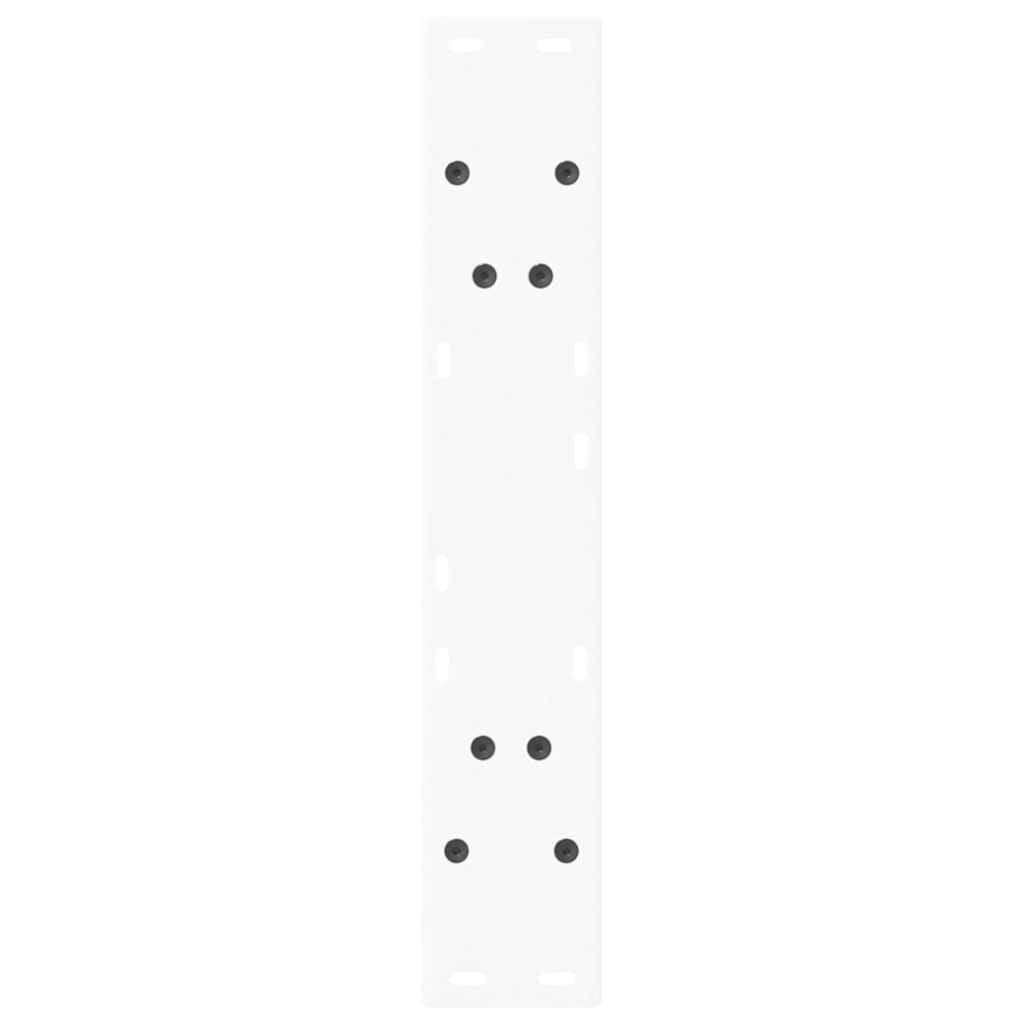 Valgomojo stalo kojelės, 2 vnt., baltos, 60x(72-73,3) cm, plienas, V formos