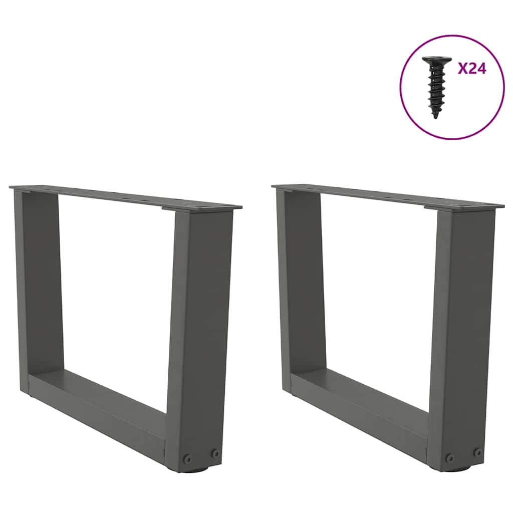 Valgomojo stalo kojos V formos 2 vnt Antracitas 50x(30-31,3) cm