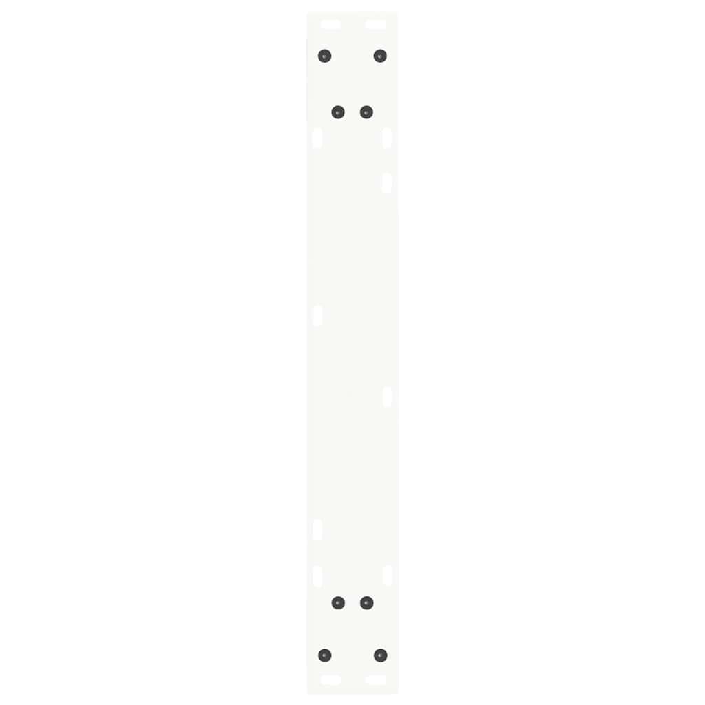 Valgomojo stalo kojelės, 2 vnt., baltos, 60x(72-73,3) cm, plienas, V formos