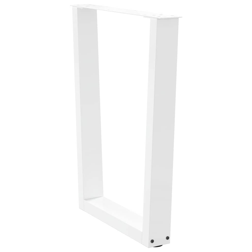 Valgomojo stalo kojos V formos 2 vnt Baltos 70x(72-73,3) cm