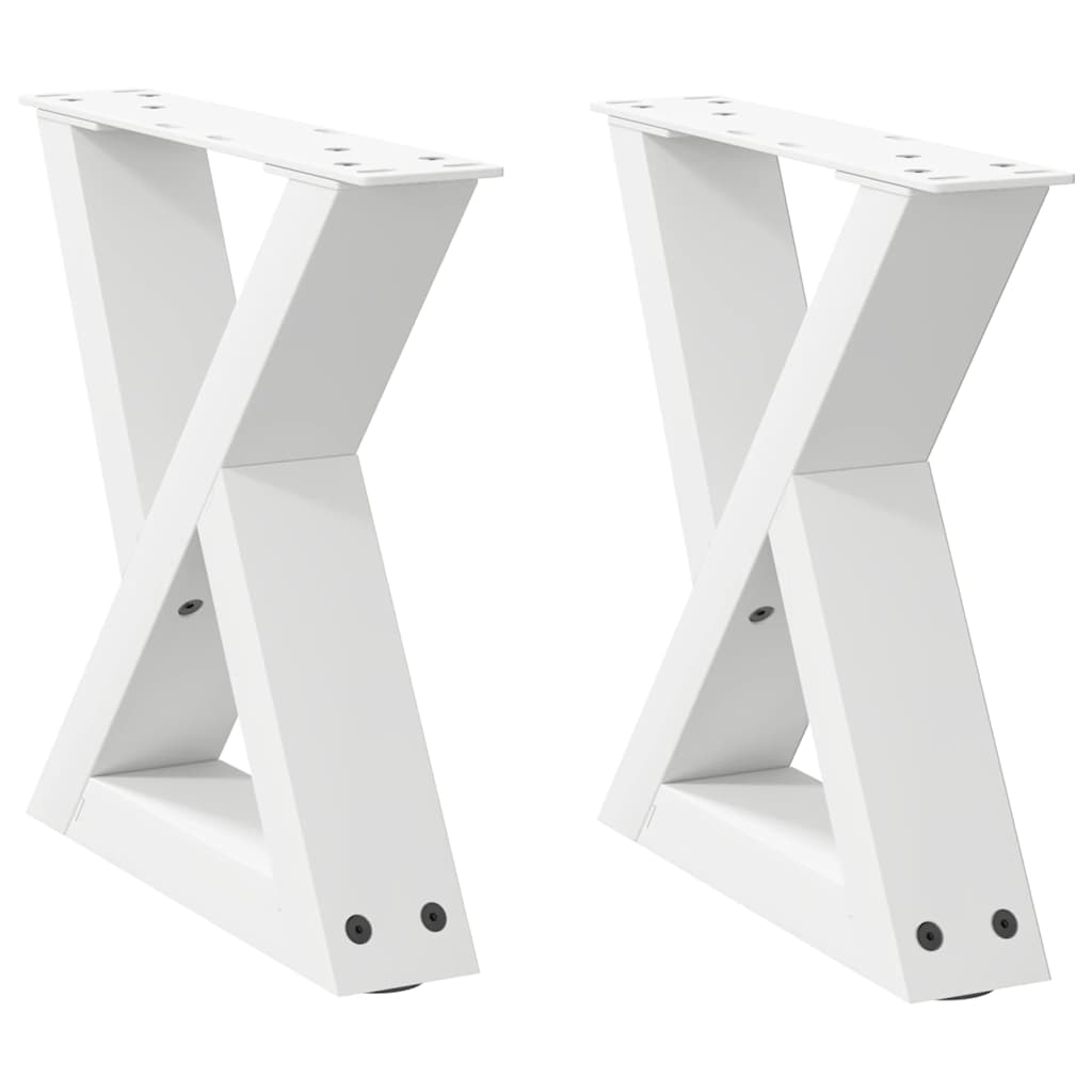 Kavos staliuko kojelės, 2 vnt., baltos, 30x(30-31,3) cm, plienas