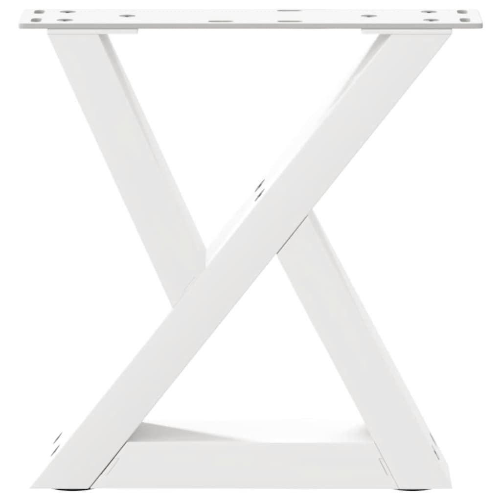 Kavos staliuko kojelės, 2 vnt., baltos, 30x(30-31,3) cm, plienas
