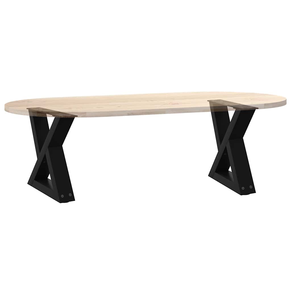 Kavos staliuko kojelės, 2 vnt., juodos, 40x(30-31,3) cm, plienas