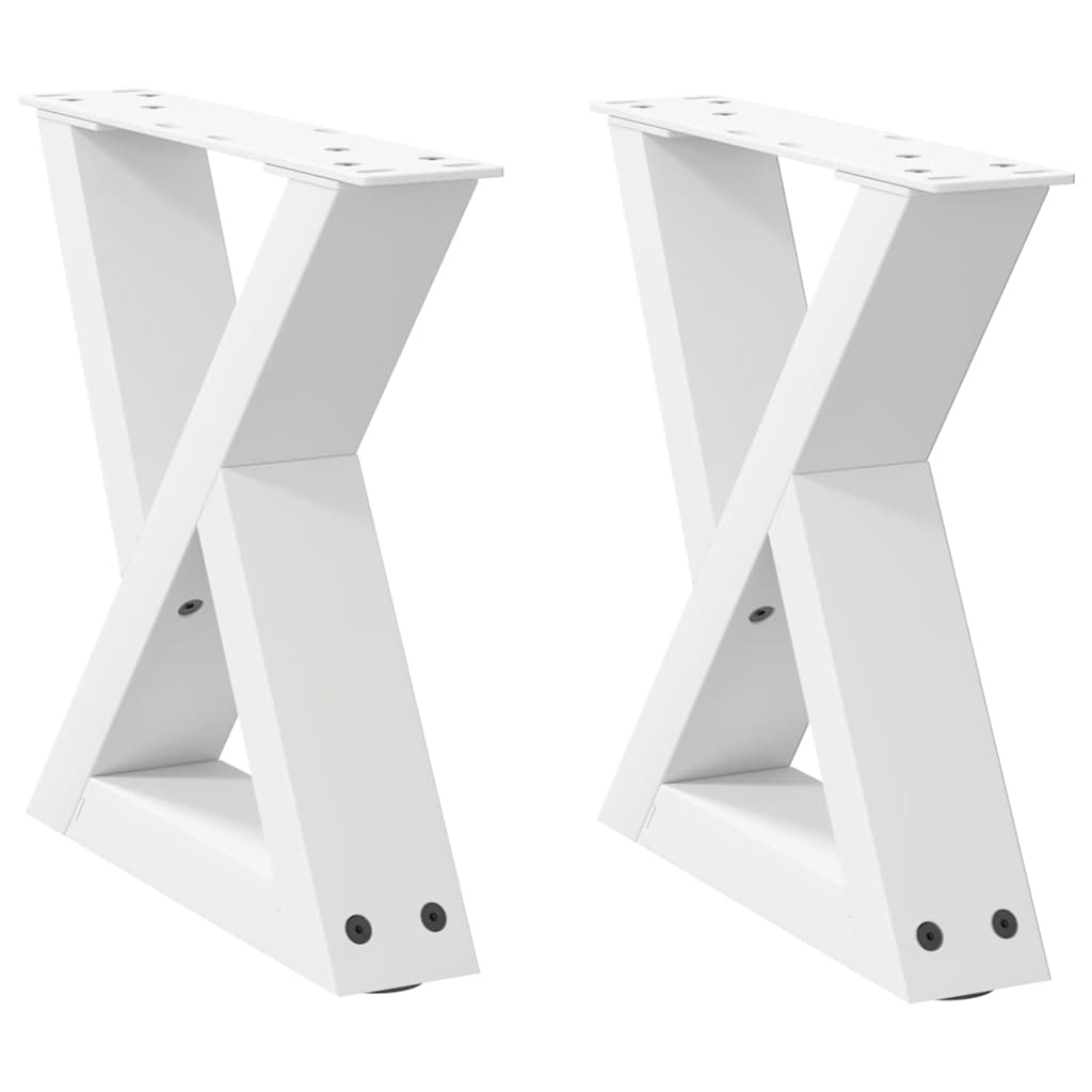 Kafijas galdiņa kājas, 2 gab., baltas, 40x(30-31,3) cm, tērauds