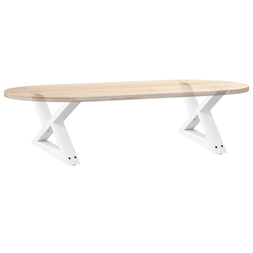 Kavos staliuko kojelės, 2 vnt., baltos, 50x(30-31,3) cm, plienas