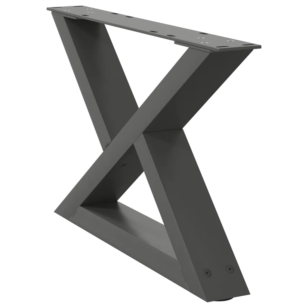 Žurnālgaldiņa kājas, 2 gab., antracīta krāsā, 50x(30-31,3) cm, tērauds