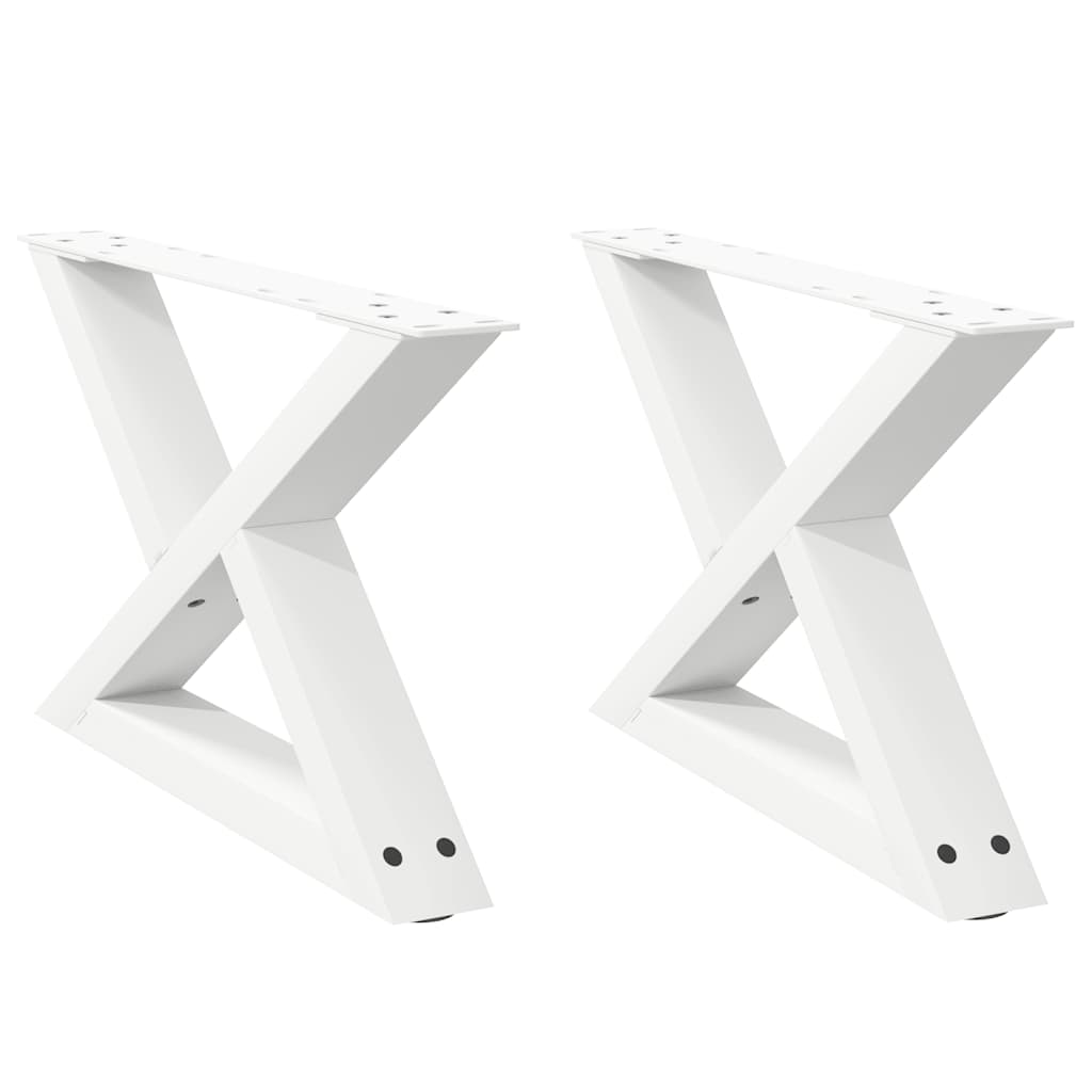 Galda kafijas galdiņa kājas, 2 gab., baltas, 60x(30-31,3) cm, tērauds