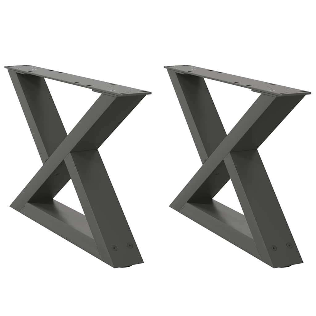 Kafijas galdiņa kājas, 2 gab., antracīta krāsā, 60x(30-31,3) cm, tērauds