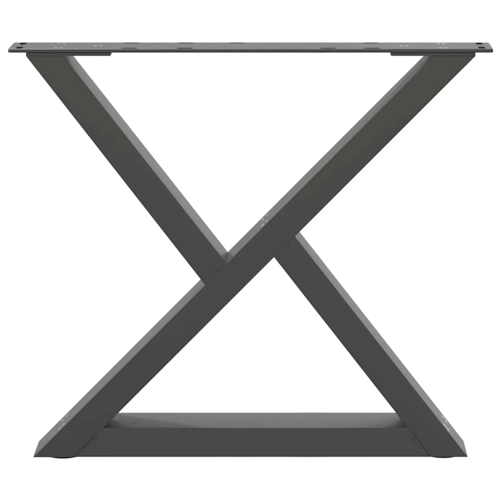 Kavos staliuko kojos, 2 vnt., antracito spalvos, 50x(42-43,3) cm, plienas