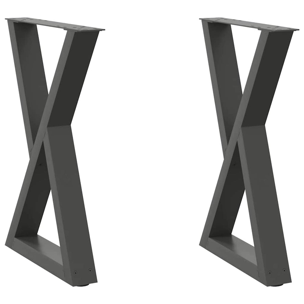 Valgomojo stalo kojos 2 vnt Antracitas 50x(72-73,3) cm Plienas