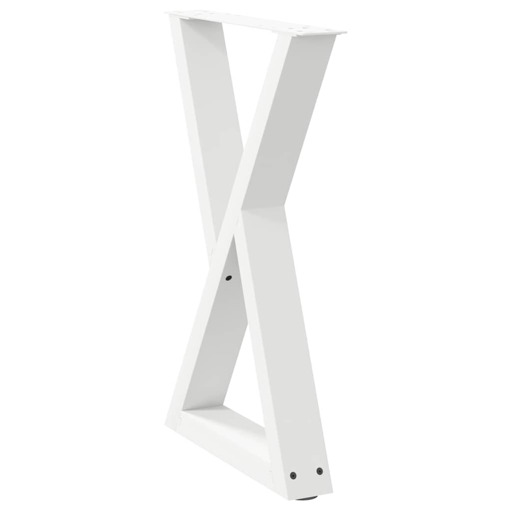 Valgomojo stalo kojos, 2 vnt., baltos, 60x(72-73,3) cm, plienas