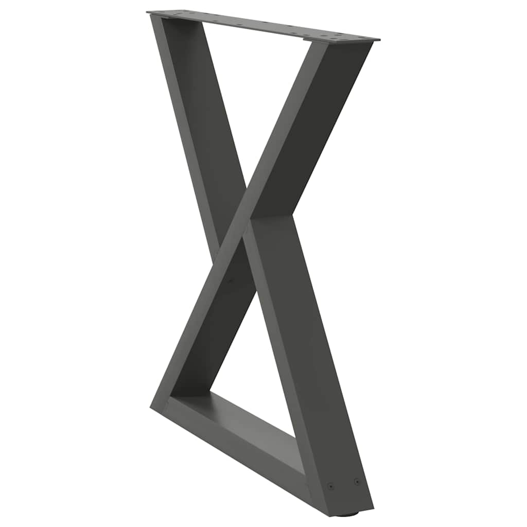 Valgomojo stalo kojos, 2 vnt., antracito spalvos, 70x(72-73,3) cm, plienas