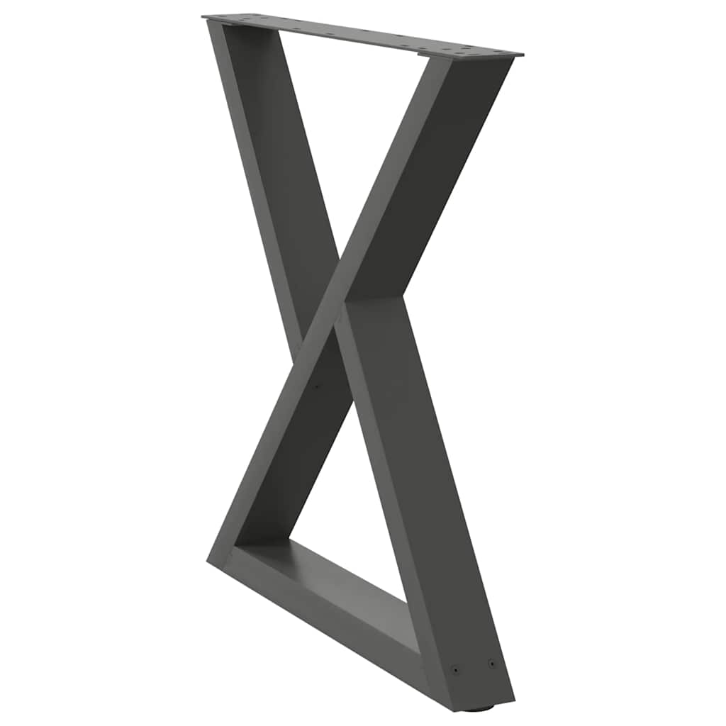 Valgomojo stalo kojos, 2 vnt., antracito spalvos, 80x(72-73,3) cm, plienas