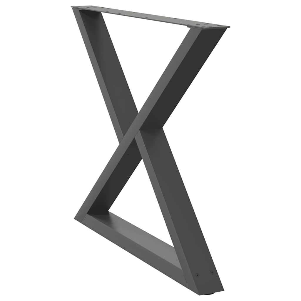 Valgomojo stalo kojos, 2 vnt., antracito spalvos, 90x(72-73,3) cm, plienas