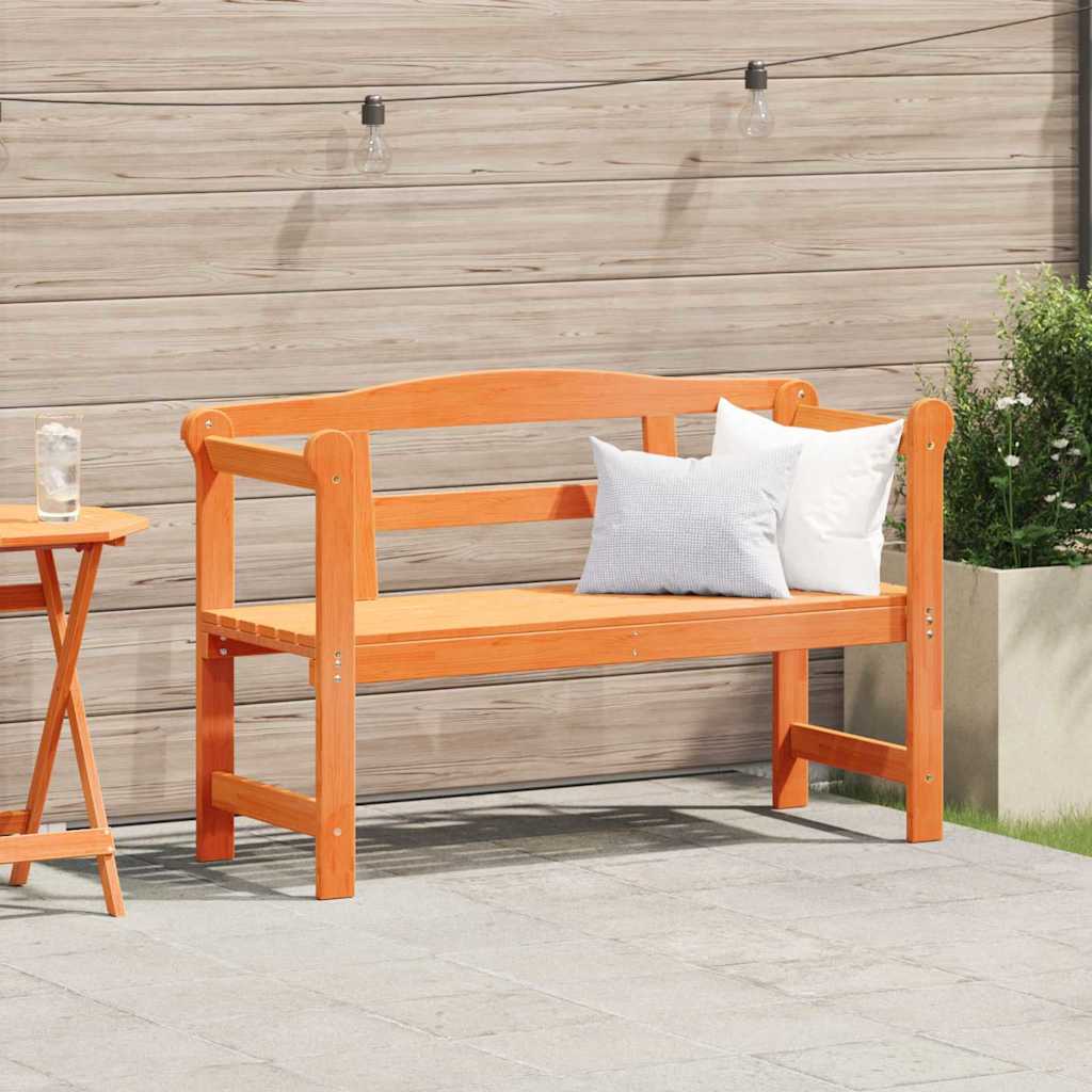 Outdoor bench Brown 119 x 76 x 44cm Solid pine