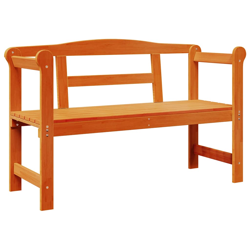 Outdoor bench Brown 119 x 76 x 44cm Solid pine