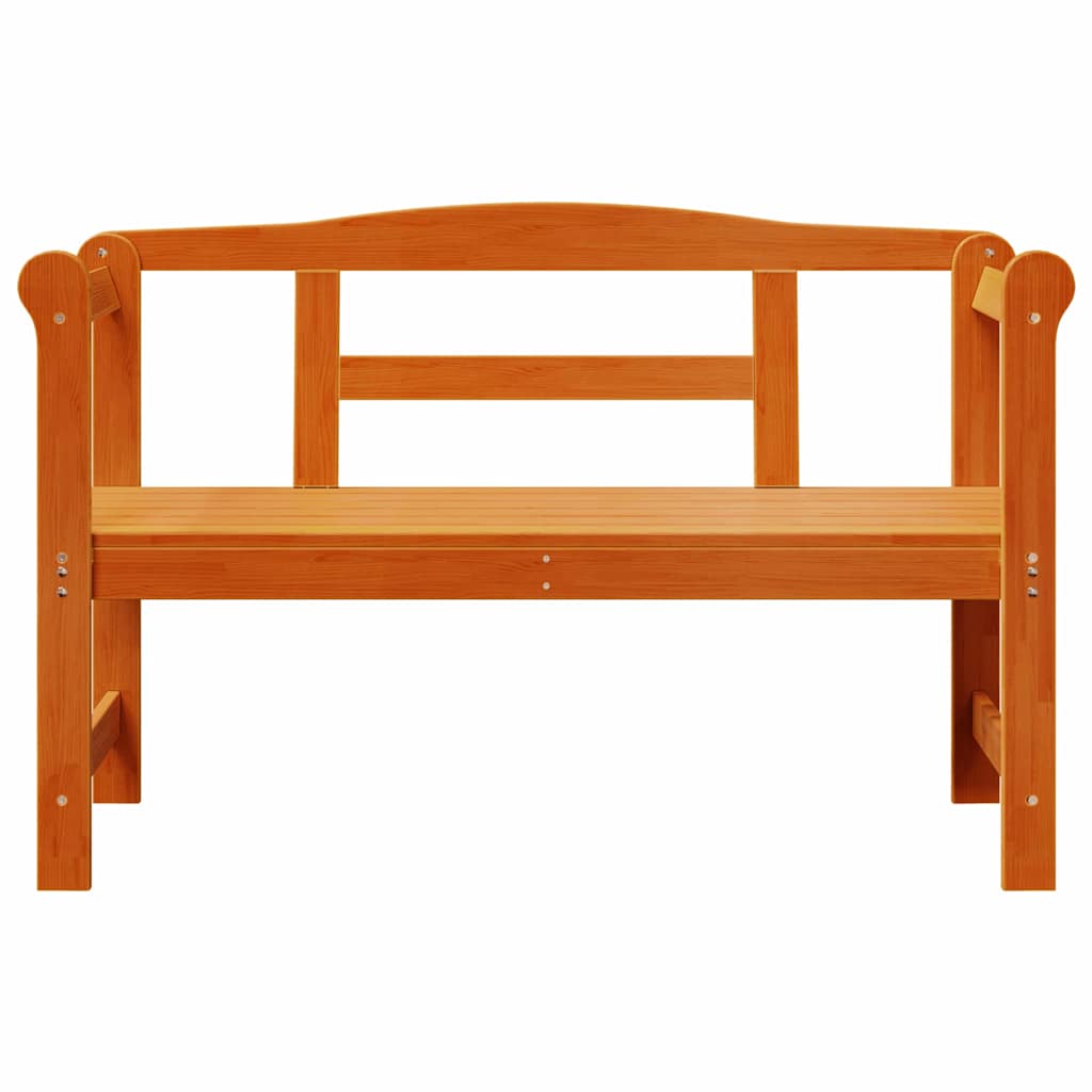 Outdoor bench Brown 119 x 76 x 44cm Solid pine