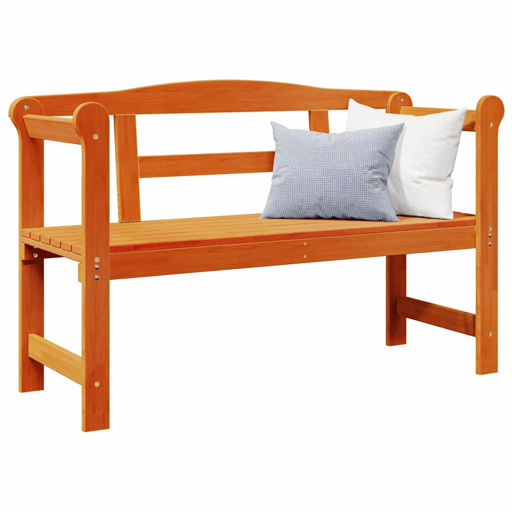 Outdoor bench Brown 119 x 76 x 44cm Solid pine