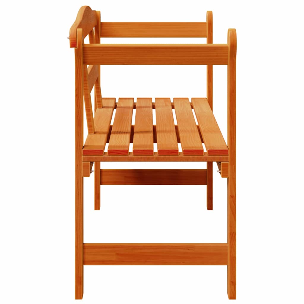 Outdoor bench Brown 119 x 76 x 44cm Solid pine