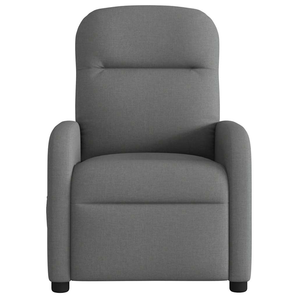 Electric recliner, dark grey, fabric